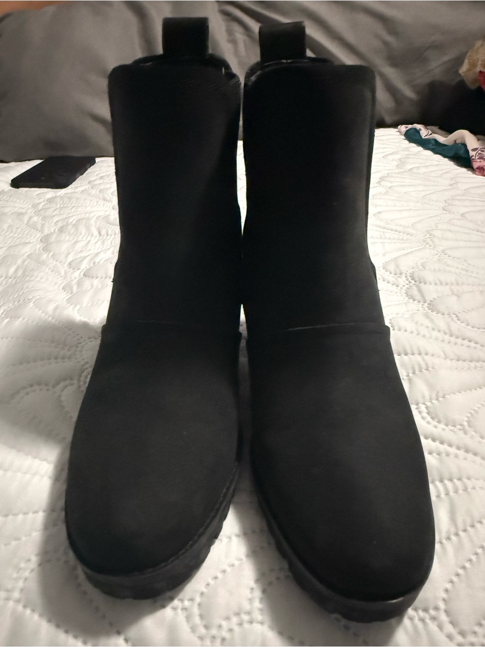 UGG Black Suede Ankle Booties